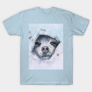 Dog Peek - Original Watercolor T-Shirt
